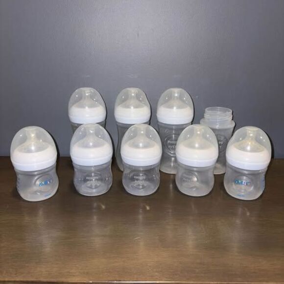 Philips Avent Natural Baby Bottles Clear 4oz 9oz - Picture 1 of 9